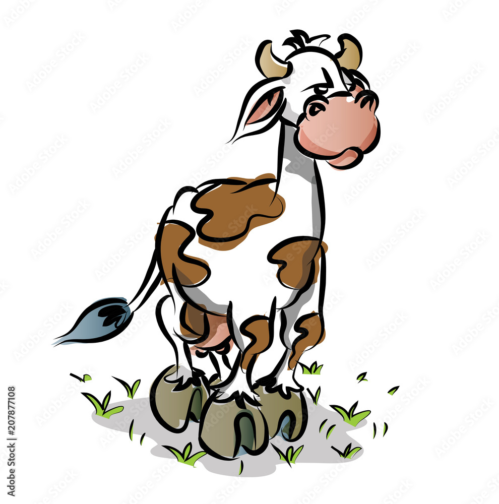 Fototapeta premium Cow style. Brown spots
