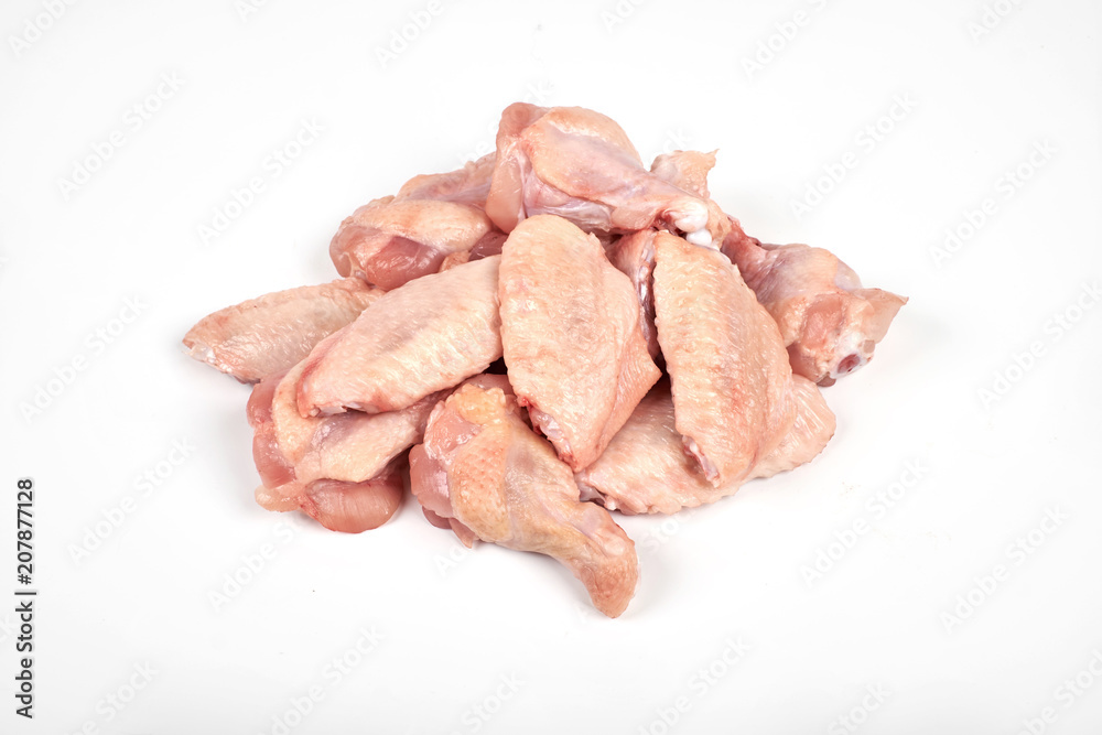 Raw chicken wings isolated on white background Raw chicken wings isolated on white background