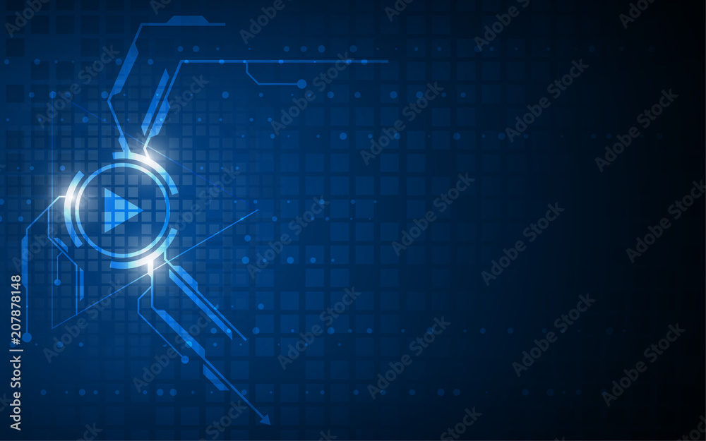 Fototapeta premium abstract tech pattern digital template background