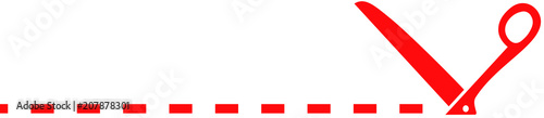 Red Scissors for cuttifng illustration