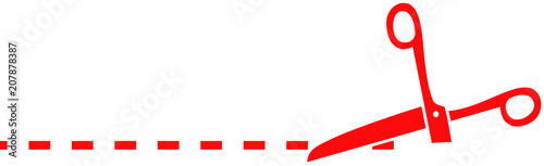 Red Scissors for cuttifng illustration