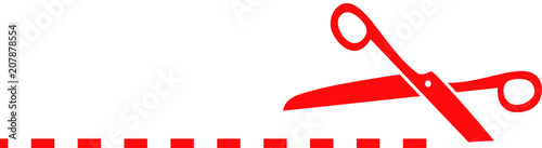 Red Scissors for cuttifng illustration