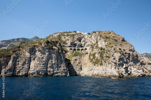 Scenic route from Sorrento to Salerno along the Amalfi Coast. Campania  Italy