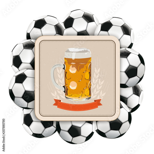 Bierdeckel Fußbälle
