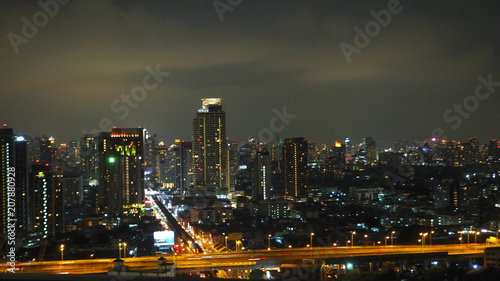 panoramic city view at night
