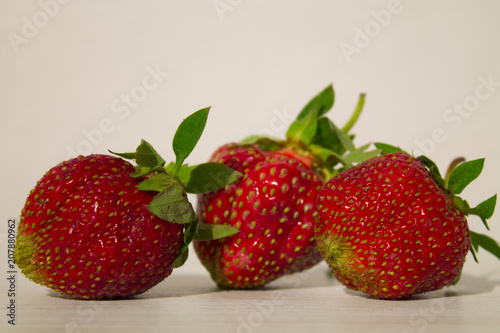 strawberry on a light isolated background