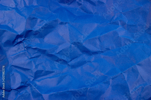 Crumpled torn dark blue color paper. Template for banners. Empty space for text and design
