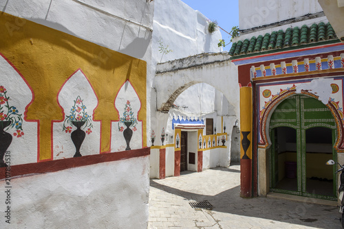  View of the entrance of a mosque in Tetouan, Morocco