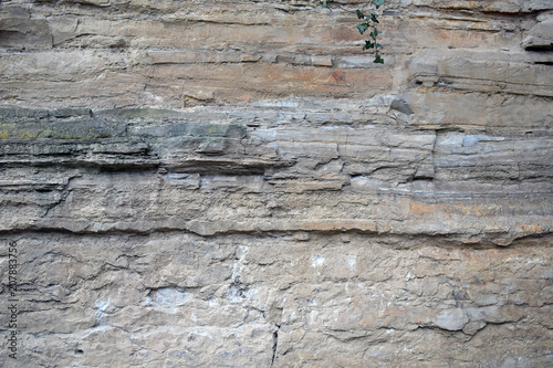 close up of sediment layers