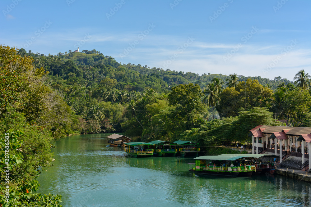 Jungle river Loboc on Bohol island, Philippines