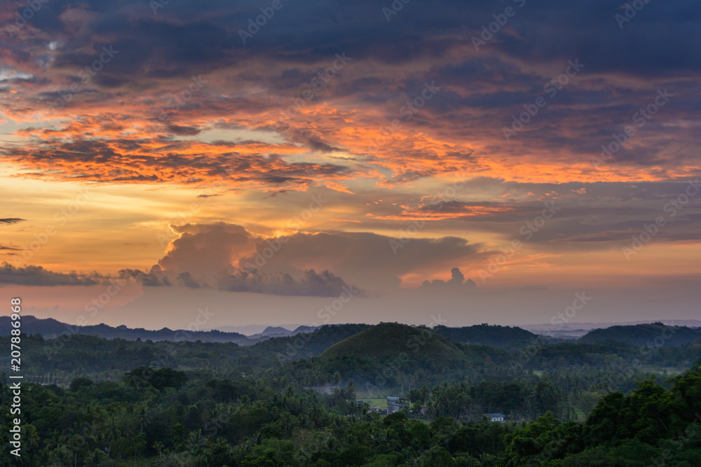 Sunset landscape of the Philippines