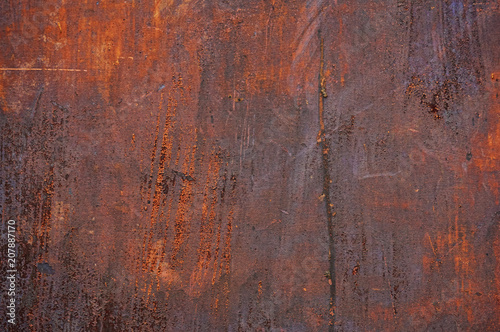 Old metal sheet of iron with rust. Abstract background.