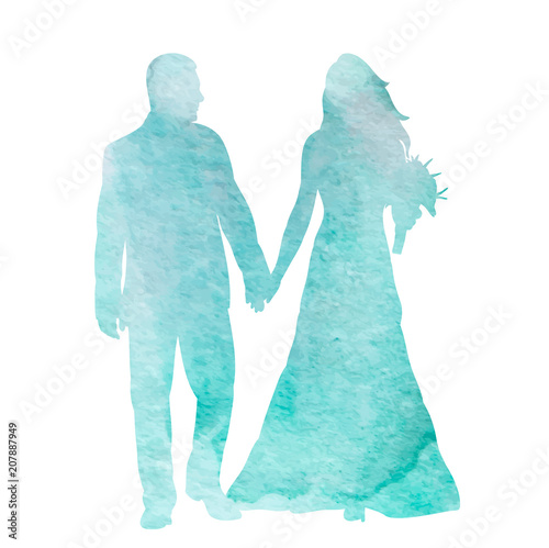 silhouette of wedding