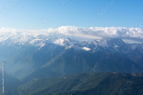 Caucasus mountain range at an altitude of 2320 m in Sochi April 2018 © Anna Pismenskova