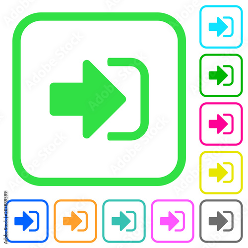 Sign in vivid colored flat icons