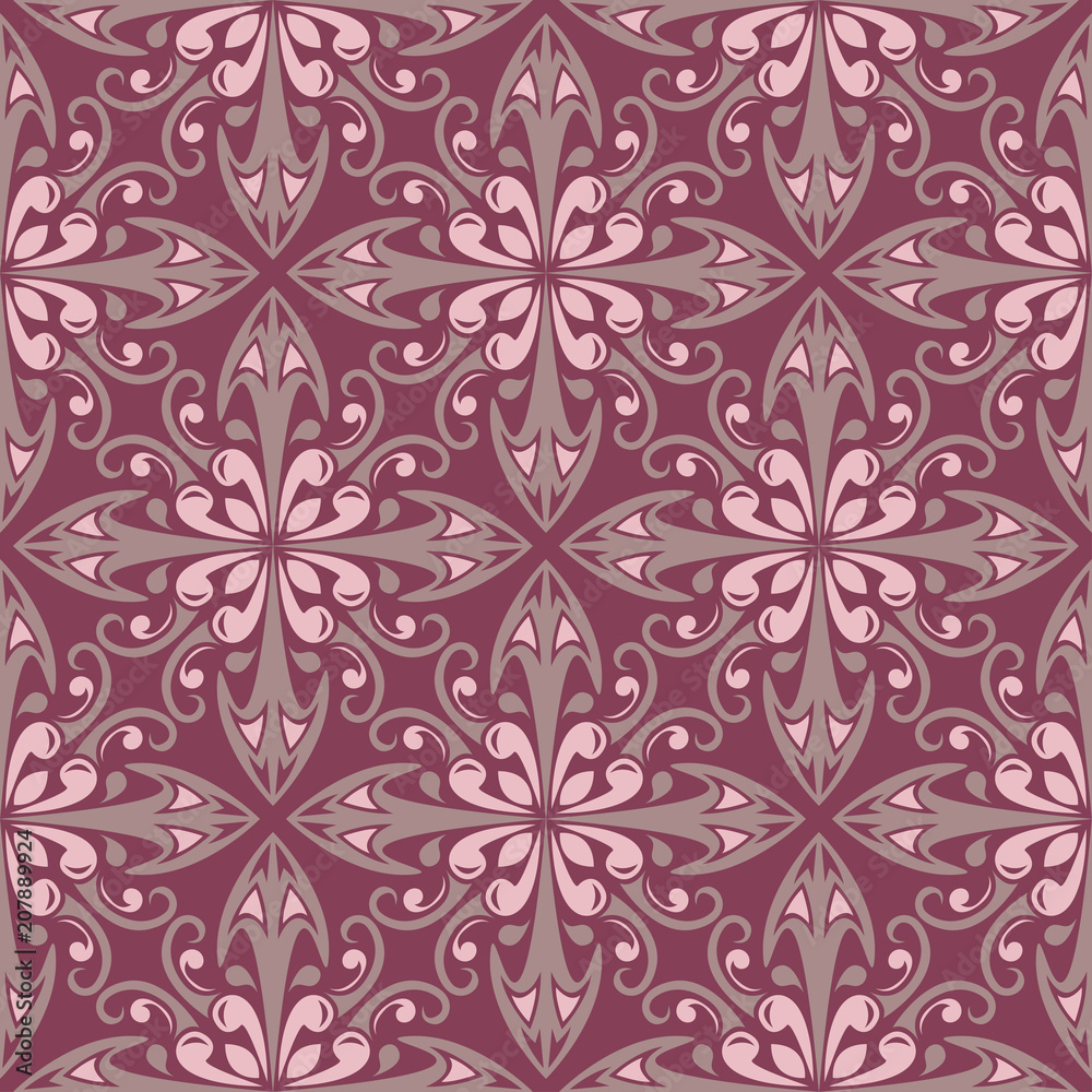Floral red seamless background Floral red seamless background