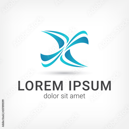 Free Download letter x vector logo design template, double angle icon, corner sign, cross symbol, vector illustration - GFXLoad