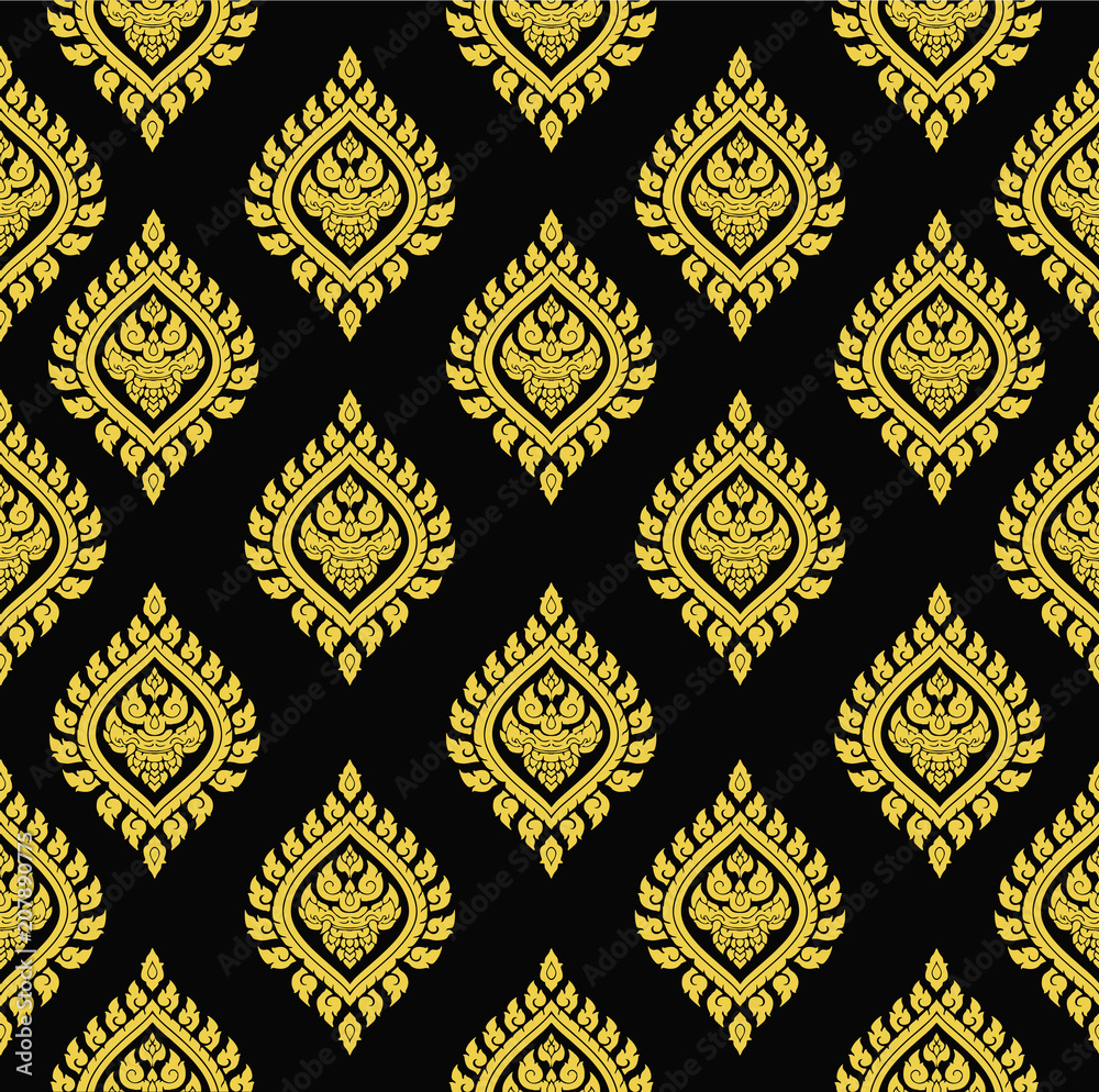 Line thai art pattern vector Line thai art pattern vector