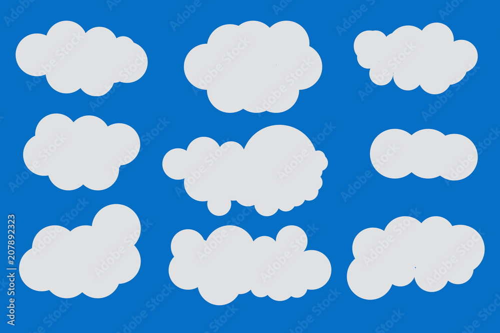 Nubes sobre fondo azul. Nubes sobre fondo azul.