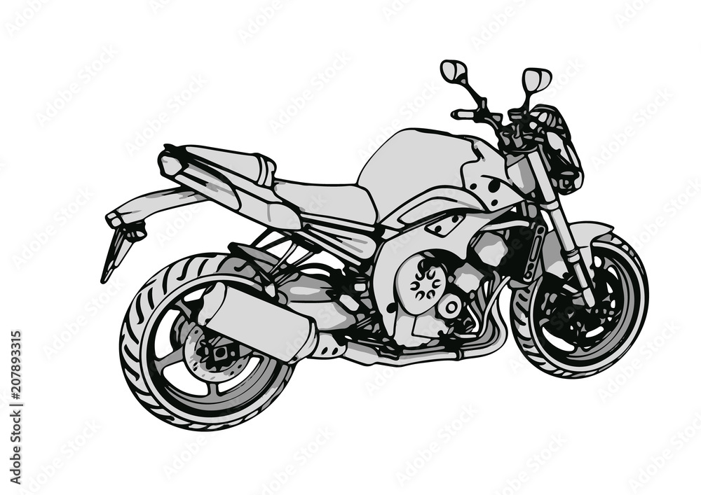 Naklejka premium sketch of a sports car vector.