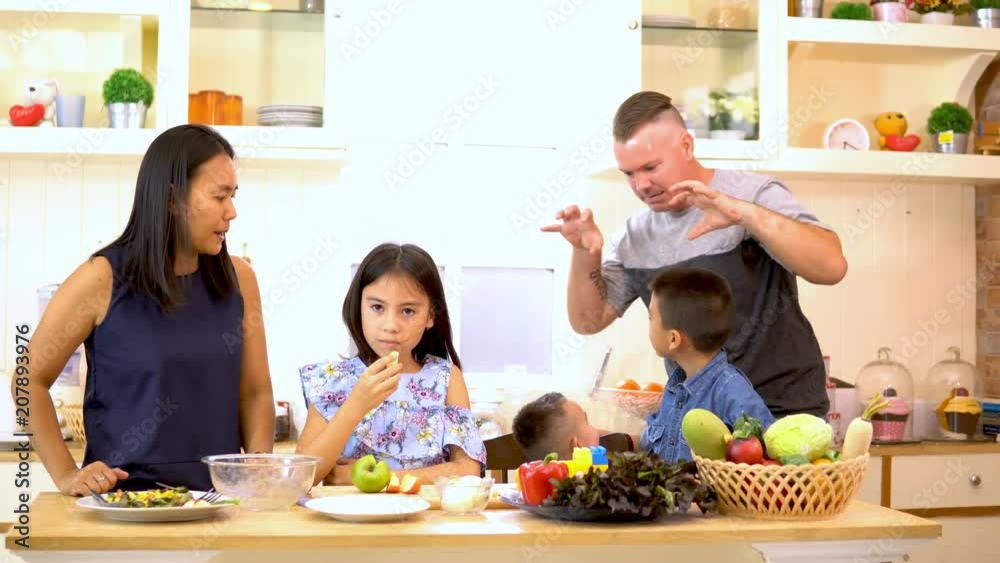 Families are happy with cooking instruction Families are happy with cooking instruction