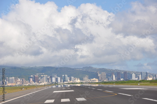 skyline from runway view