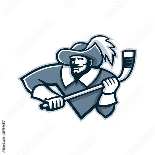 Musketeer Ice Hockey Mascot