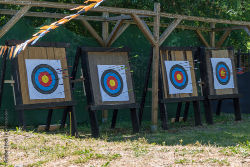 four archery targets