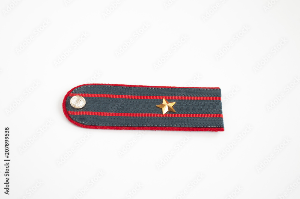 Shoulder strap of an officer of the Russian police. Police Major Shoulder strap of an officer of the Russian police. Police Major