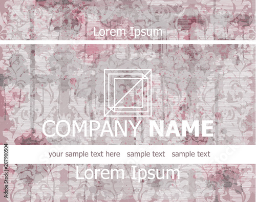 Vintage Business card old paper background Vector