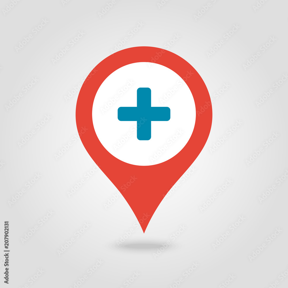 Plus, Hospital ,Pharmacy, Clinic pin map icon. Plus, Hospital ,Pharmacy, Clinic pin map icon.