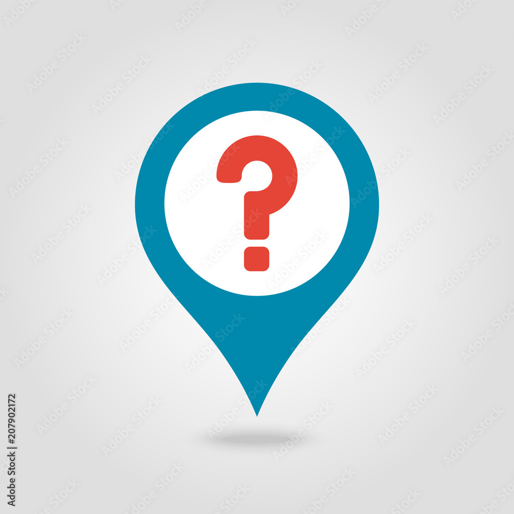 Question mark pin map icon. Map pointer, markers. Question mark pin map icon. Map pointer, markers.