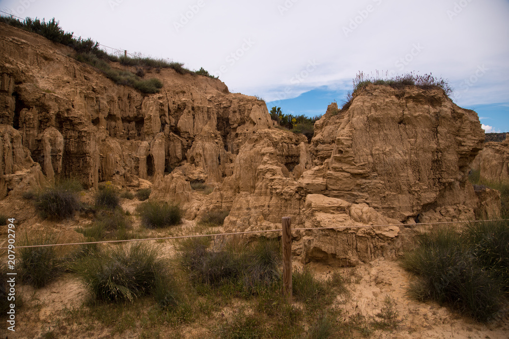 Landscape of geological formations of Aguadem de Valdemira or also called Aguaral de Valpalmas in zaragoza spain Landscape of geological formations of Aguadem de Valdemira or also called Aguaral de Valpalmas in zaragoza spain