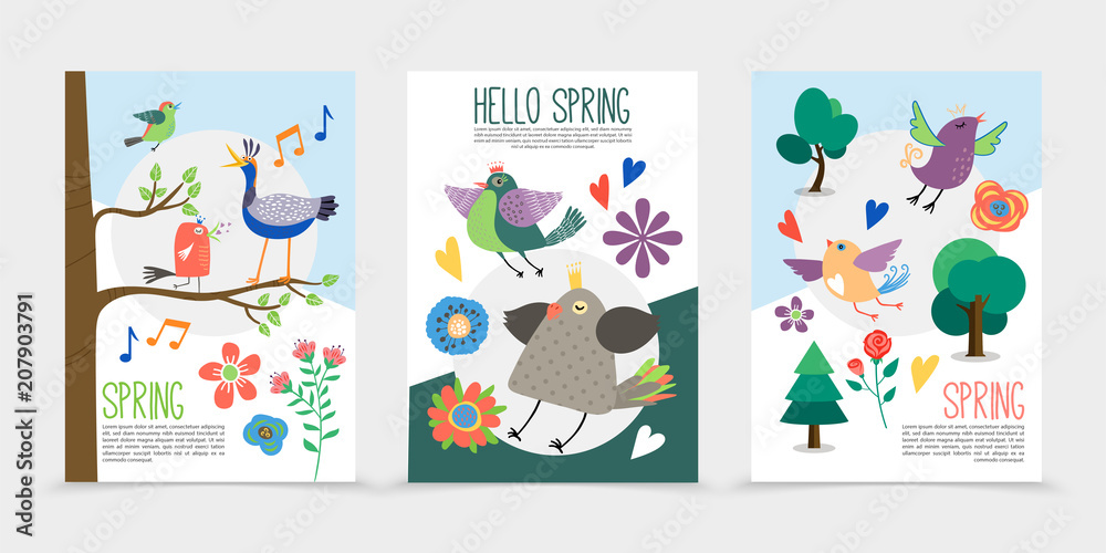 Flat Spring Time Romantic Posters