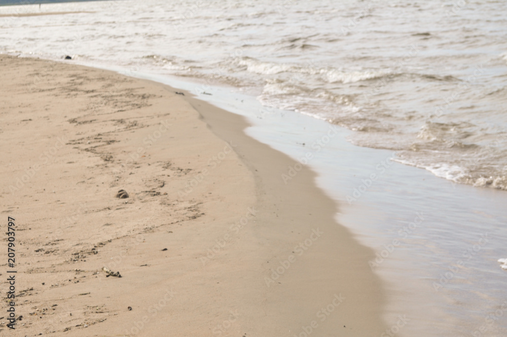 sand on the beach of the sea on a sunny day