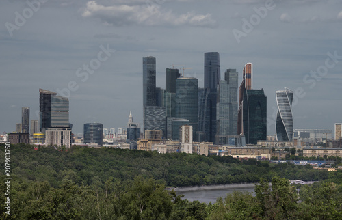 Moscow City Complex View on Buildings