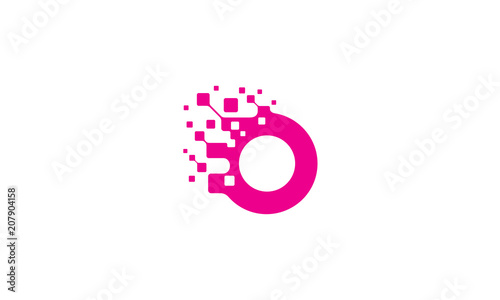 O initial digital logo