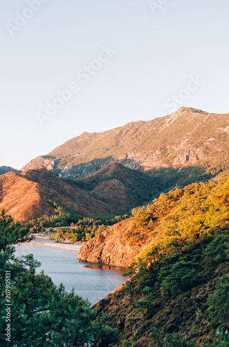 Chirali near Antalya, surrounded by majestic mountains and the Mediterranean Sea. Turkey