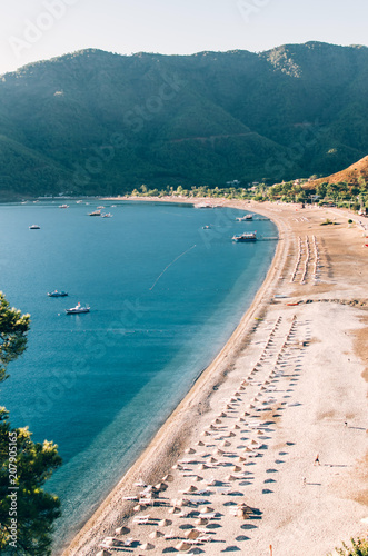 Fototapeta Naklejka Na Ścianę i Meble -  Chirali near Antalya. Majestic mountains and the Mediterranean costline.. Turkey.