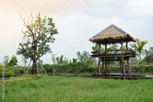 Small house on the rice field. © K.Decha