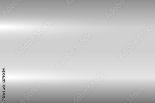 Bright gray metallic texture. Shiny polished metal surface. Vector background