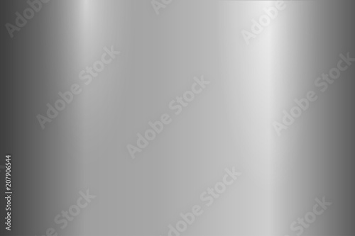Bright gray metallic texture. Shiny polished metal surface. Vector background