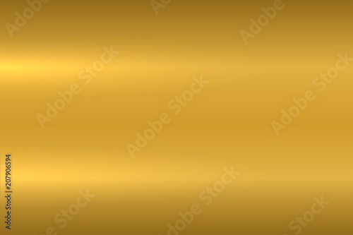 Gold metallic texture. Polished metal surface. Vector background