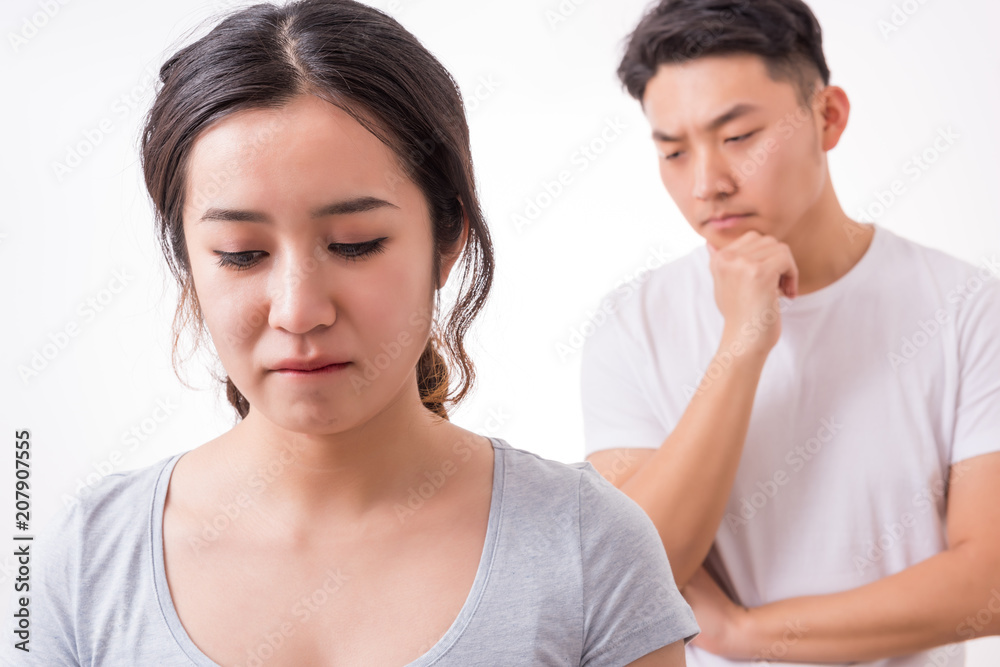 Unhappy. Couple in trouble. Conflict and couple crisis. Unhappy. Couple in trouble. Conflict and couple crisis.