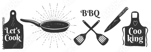 cooking icons set