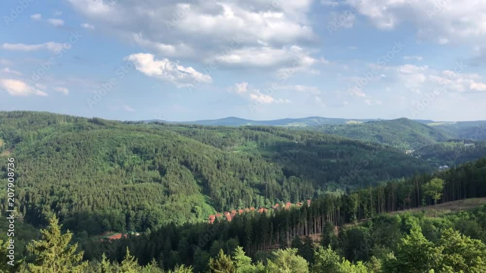 Panoramic view of Karlovy Vary from Diana tower Panoramic view of Karlovy Vary from Diana tower