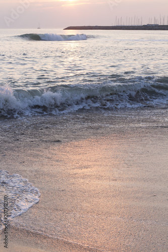 coucher de soleil sur océan