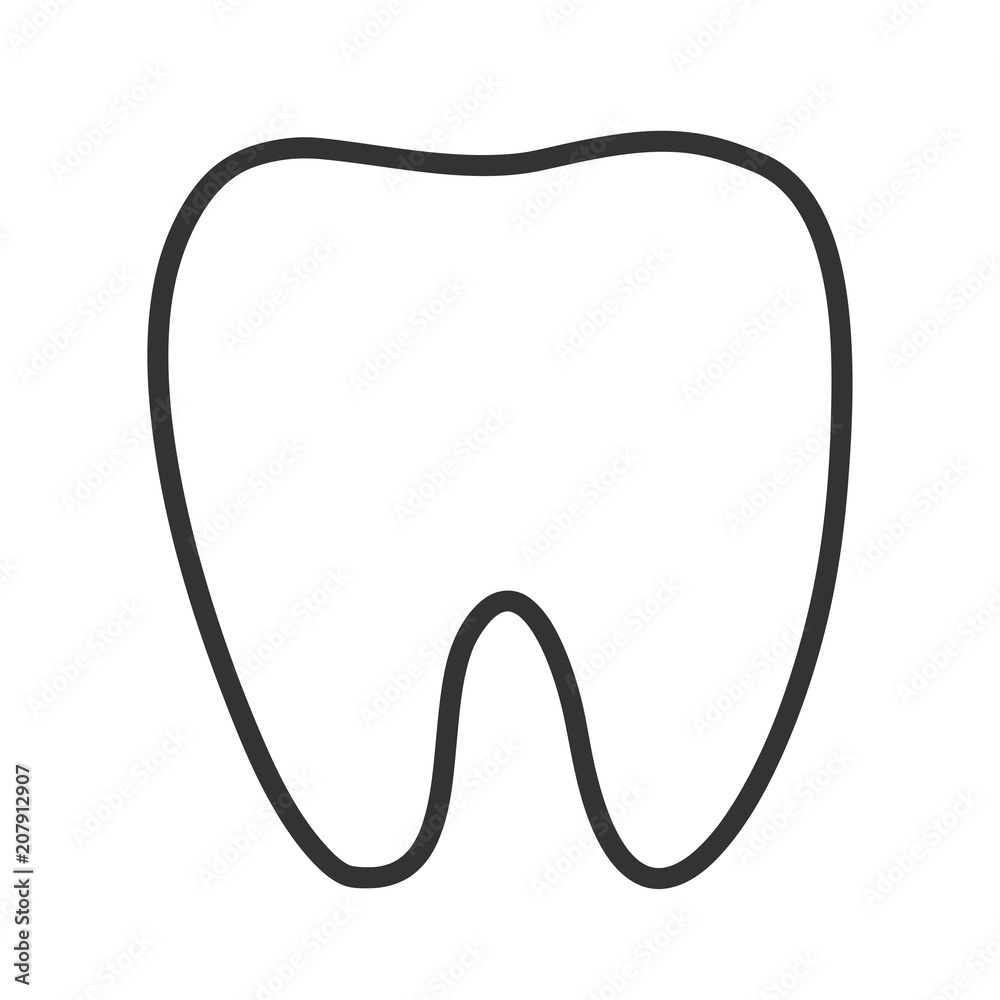Healthy White Tooth Black contour one line silhouette icon. Oral dental hygiene. Whitening concept. Children teeth care. Blue background. Flat design. Healthy White Tooth Black contour one line silhouette icon. Oral dental hygiene. Whitening concept. Children teeth care. Blue background. Flat design.