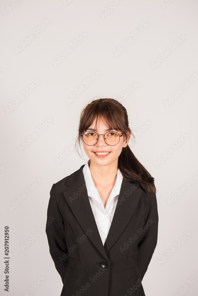 young business standing on isolated background young business standing on isolated background