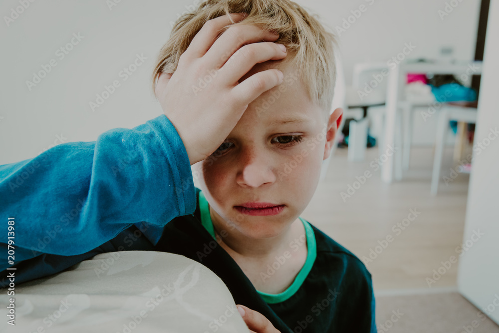 sad child, stress and depression at home sad child, stress and depression at home